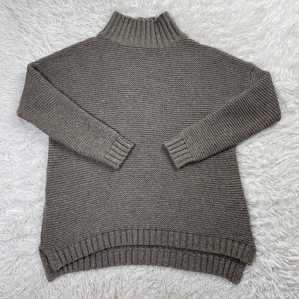 Marine Layer Sweater Womens Small Gray Remi Wool Blend Mock Turtleneck Ladies S